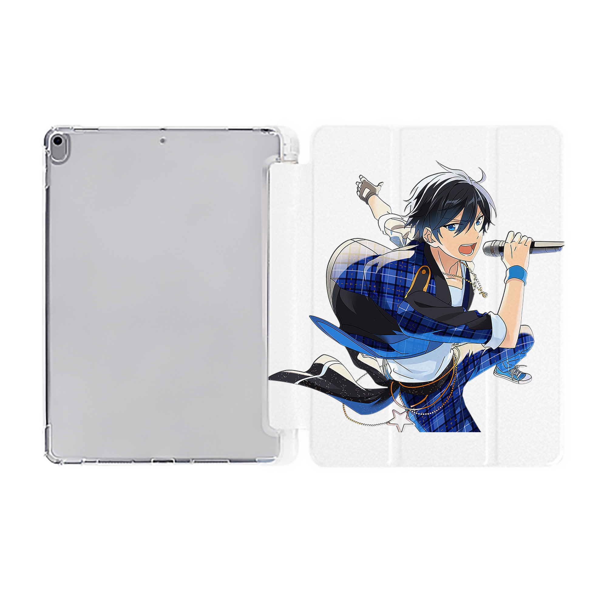 （画像用） あんさんぶるスターズ! Ensemble Stars IPad ケース ペン収納付き 三つ折りスタンド PUレザー×シリコン 対応機種9.5/10.5/10.9インチ